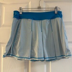 Kyodan Blue and White Striped Skater Skirt